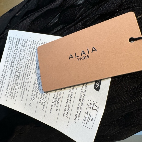 Alaia pleated stretch knit black skirt, size xxl, NWT - Picture 4 of 12